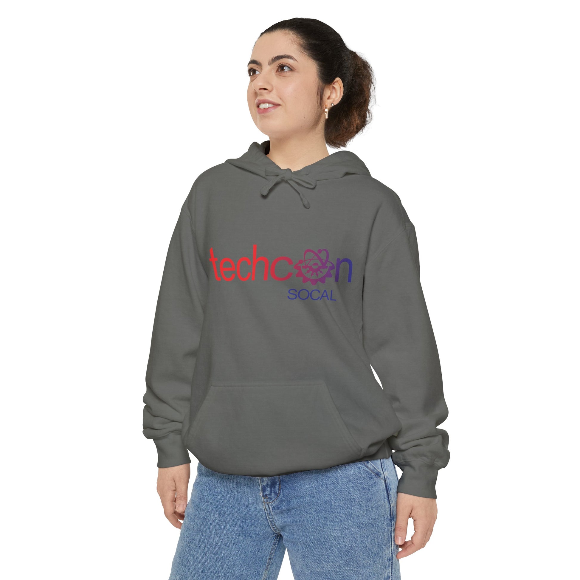 Back view of relaxed fit TechCon hoodie