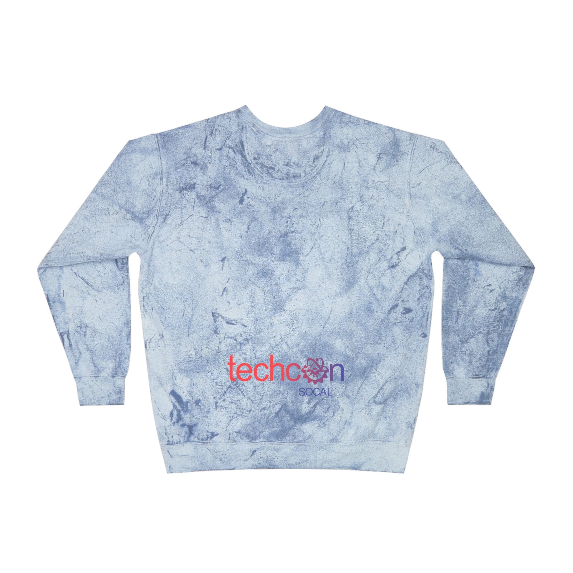 Garment dyed sweatshirt with double-needle stitching