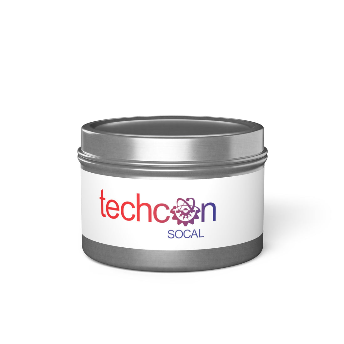 Hand-poured coconut soy wax candle in a tin container