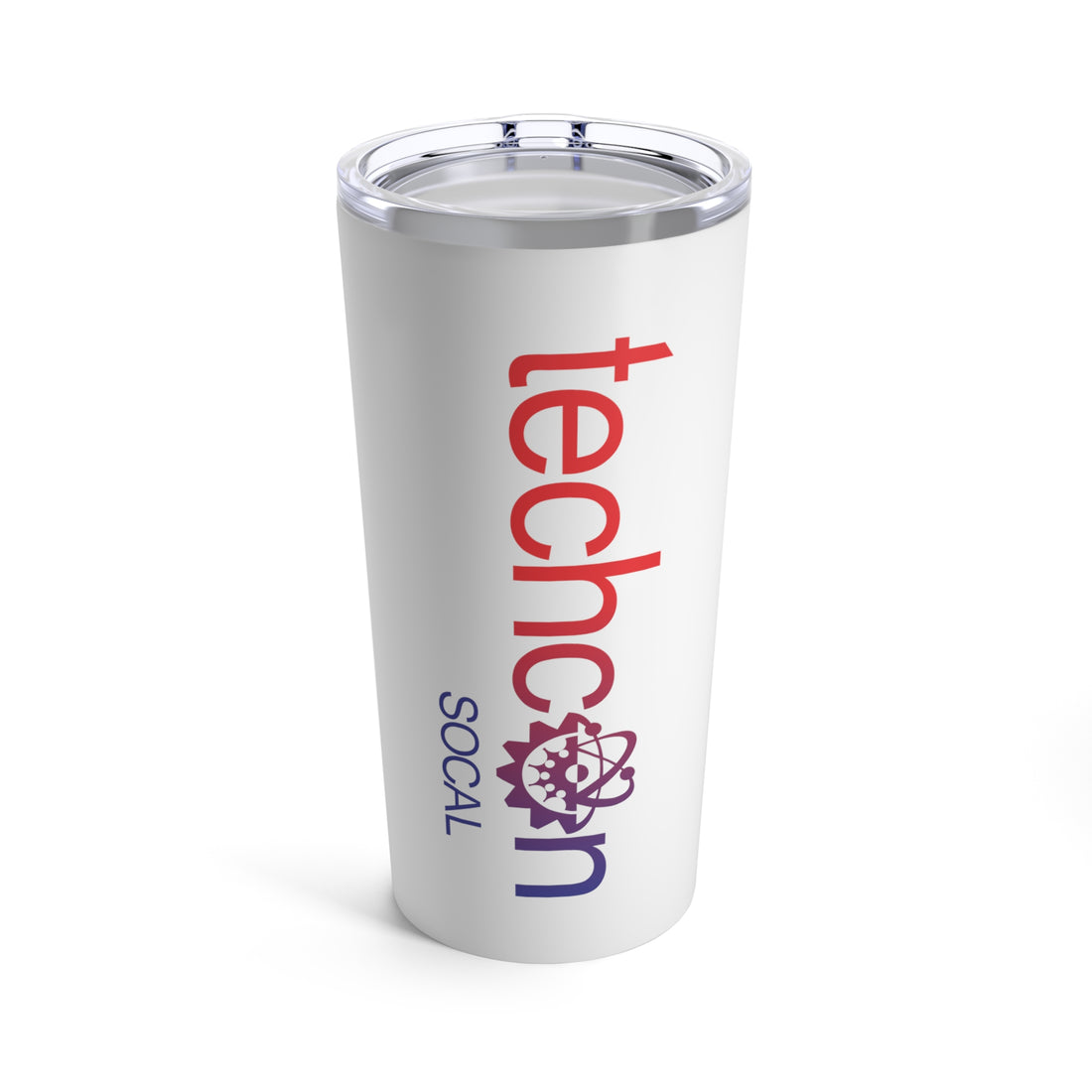 20oz stainless steel tumbler with glossy finish and TechCon SoCal branding