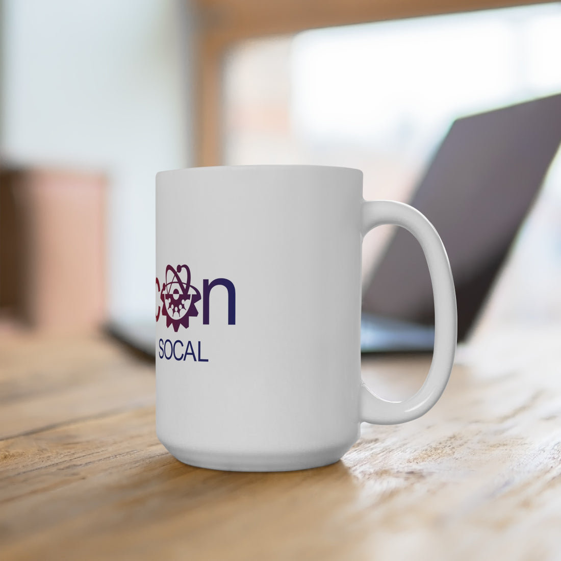Custom 11oz ceramic coffee mug with printed design

