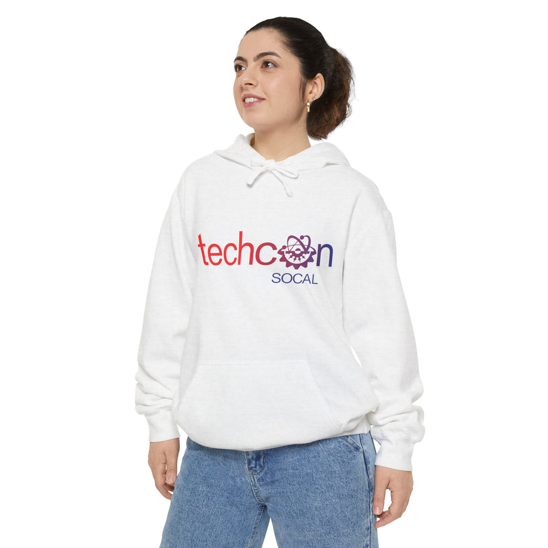 TechCon SoCal Classic Hoodie laid flat on neutral background