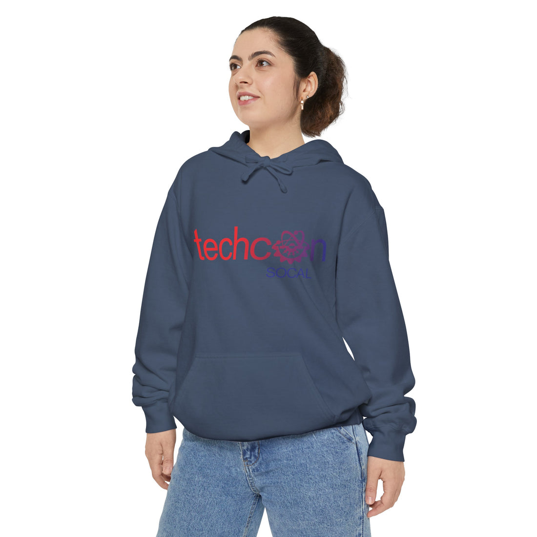TechCon SoCal Classic Hoodie laid flat on neutral background